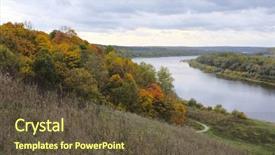  Presentation with microwave imaging image of modern - Colorful slide deck enhanced with automn landscape with the image backdrop and a  colored foreground