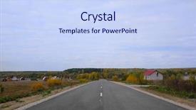  Presentation with landscape - Presentation theme having automn landscape with the image background and a  colored foreground