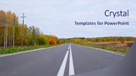  Presentation with road saftey seatbelt - Colorful slides enhanced with automn landscape with the image backdrop and a  colored foreground