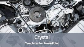  Presentation with motor engine - Cool new PPT theme with automobile - car engine - modern powerful backdrop and a gray colored foreground