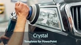  Presentation with machine - PPT theme consisting of automobile - detailing of car headlights background and a tawny brown colored foreground