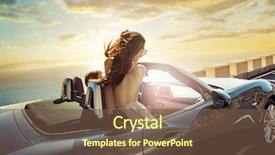  Presentation with automobile - Audience pleasing slides consisting of automobile - happy young woman enjoying backdrop and a tawny brown colored foreground