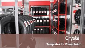  Presentation with modern - Amazing PPT theme having automobile - modern tire store interior backdrop and a violet colored foreground