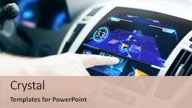  Presentation with route - Amazing presentation design having automobile - transport destination modern technology backdrop and a lemonade colored foreground