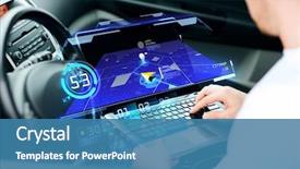  Presentation with navigation - PPT theme featuring automobile - transport modern technology and people background and a teal colored foreground