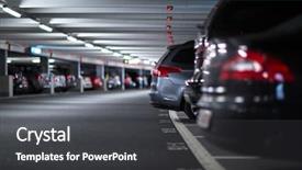  Presentation with automobile - Presentation having automobile - underground parking garage shallow dof background and a dark gray colored foreground