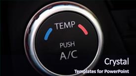  Presentation with car air conditioning - Beautiful theme featuring automobile air conditioner backdrop and a wine colored foreground