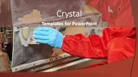  Presentation with body repair - Theme with automobile-body-spackling-with-plaster background and a tawny brown colored foreground