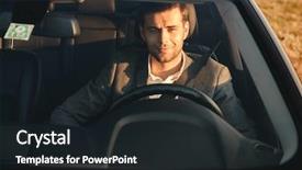  Presentation with automobile - Amazing slides having automobile company - front view of smiling bussinesman backdrop and a wine colored foreground