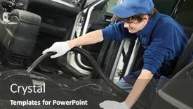  Presentation with car cleaning - Slides with automobile-detailing-car-carpet-cleaning background and a dark gray colored foreground