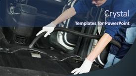  Presentation with car cleaning - Slide set featuring automobile-detailing-car-carpet-cleaning background and a ocean colored foreground