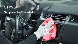  Presentation with car cleaning - Colorful presentation enhanced with automobile-detailing-service-car-interior backdrop and a ocean colored foreground