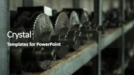  Presentation with repair shop - Theme featuring automobile details in car repair shop background and a tawny brown colored foreground