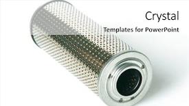  Presentation with filter - Presentation theme featuring automobile exhaust - close-up of a air filter background and a white colored foreground