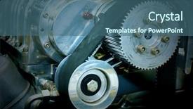  Presentation with car engine - Theme featuring automobile exhaust - extremely powerful and customized muscle background and a ocean colored foreground