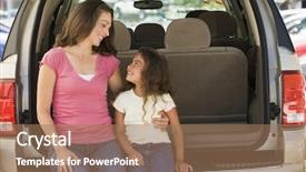  Presentation with christian back grond - Colorful slide deck enhanced with automobile mpv - woman with young girl sitting backdrop and a coral colored foreground