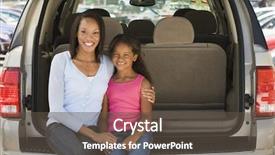  Presentation with automobile - Cool new theme with automobile mpv - woman with young girl sitting backdrop and a dark gray colored foreground