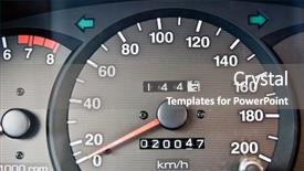  Presentation with automobile - PPT layouts featuring automobile odometer background and a gray colored foreground