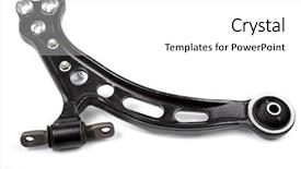  Presentation with car spare parts - Slide deck featuring black metal car spare isolated background and a white colored foreground