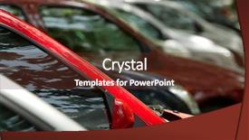 Presentation with cars - Audience pleasing slides consisting of automobile part - parking cars focus backdrop and a tawny brown colored foreground