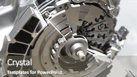  Presentation with automotive - Cool new theme with automobile product - automotive wheel hub mechanism sectional backdrop and a gray colored foreground