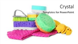  Presentation with car cleaning - Slide deck consisting of automobile product - car cleaning tools isolated background and a white colored foreground