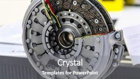  Presentation with automobile - Colorful theme enhanced with automobile product - image of a clutch basket backdrop and a gray colored foreground