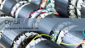  Presentation with spare parts - Presentation theme with automobile product - newly manufactured spare parts background and a seafoam green colored foreground