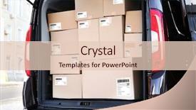  Presentation with qr codes frames - Slide set featuring automobile product - parcels with tracking codes background and a lemonade colored foreground