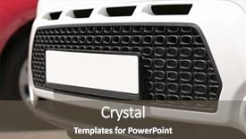  Presentation with car - Slide set featuring automobile product - parked car closeup background and a dark gray colored foreground