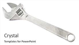  Presentation with automobile - Presentation enhanced with automobile product - silver screw wrench in front background and a  colored foreground