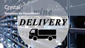  Presentation with wedding invitation icon - Amazing PPT theme having automobile product - text wine delivery and truck backdrop and a  colored foreground