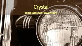  Presentation with vintage car - Amazing presentation having automobile radiator - front of black vintage car backdrop and a tawny brown colored foreground