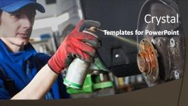  Presentation with car service - Audience pleasing slide deck consisting of automobile-service-lubricating-car-hub backdrop and a dark gray colored foreground