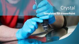  Presentation with crack glass - Audience pleasing PPT theme consisting of automobile-windshield-glass-repair-service backdrop and a teal colored foreground