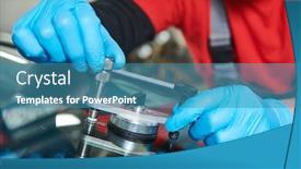  Presentation with crack - PPT theme having automobile-windshield-glass-repair-service background and a teal colored foreground