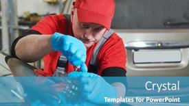  Presentation with crack glass - Colorful theme enhanced with automobile-windshield-glass-repair-service backdrop and a teal colored foreground