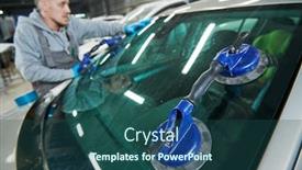 Presentation with windshield - Cool new PPT theme with automobile-windshield-or-windscreen-replacement backdrop and a ocean colored foreground