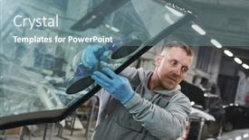  Presentation with windshield - PPT theme with automobile-windshield-or-windscreen-replacement background and a seafoam green colored foreground