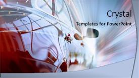  Presentation with salon - Amazing presentation design having automotive design - back view of automobile backdrop and a light blue colored foreground