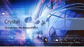  Presentation with automotive - Cool new PPT theme with automotive design - back view of automobile backdrop and a light blue colored foreground