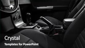  Presentation with car design - Theme featuring automotive design - modern car interior color toned background and a dark gray colored foreground