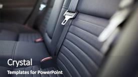  Presentation with car design - Presentation theme having automotive design - modern car interior shallow dof background and a tawny brown colored foreground