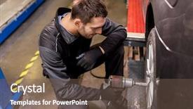  Presentation with mechanic car service repair maintenance - Audience pleasing theme consisting of automotive electrical - car service repair maintenance backdrop and a tawny brown colored foreground