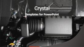  Presentation with air engine - PPT theme having automotive engine air intake tube background and a dark gray colored foreground