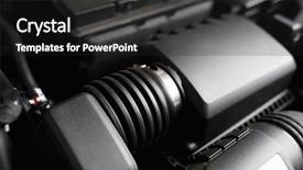  Presentation with air engine - Theme featuring automotive engine air intake tube background and a dark gray colored foreground