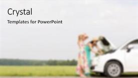  Presentation with road trip - Cool new slide set with automotive free - blurred background concept two women backdrop and a  colored foreground