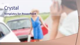  Presentation with road trip - Presentation featuring automotive free - blurred background concept two women background and a  colored foreground