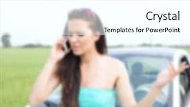  Presentation with road trip - Audience pleasing slide set consisting of automotive free - blurred background concept two women backdrop and a  colored foreground