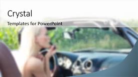  Presentation with road trip - Amazing slide deck having automotive free - female road trip concept blurred backdrop and a  colored foreground